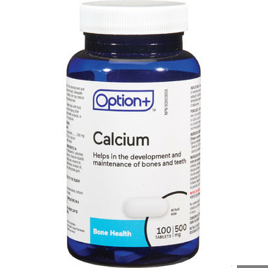 An image of OPTION+ CALCIUM CARB 500MG TB 100 by Towngate Pharmacy