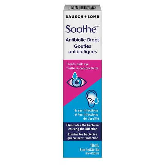 An image of SOOTHE DROPS ANTIBIOTIC EYES&EARS 10ML by Towngate Pharmacy