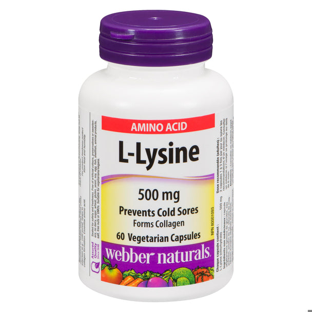 An image of L-LYSINE CAPS 500MG 60 WEBBER by Wn Pharmaceuticals